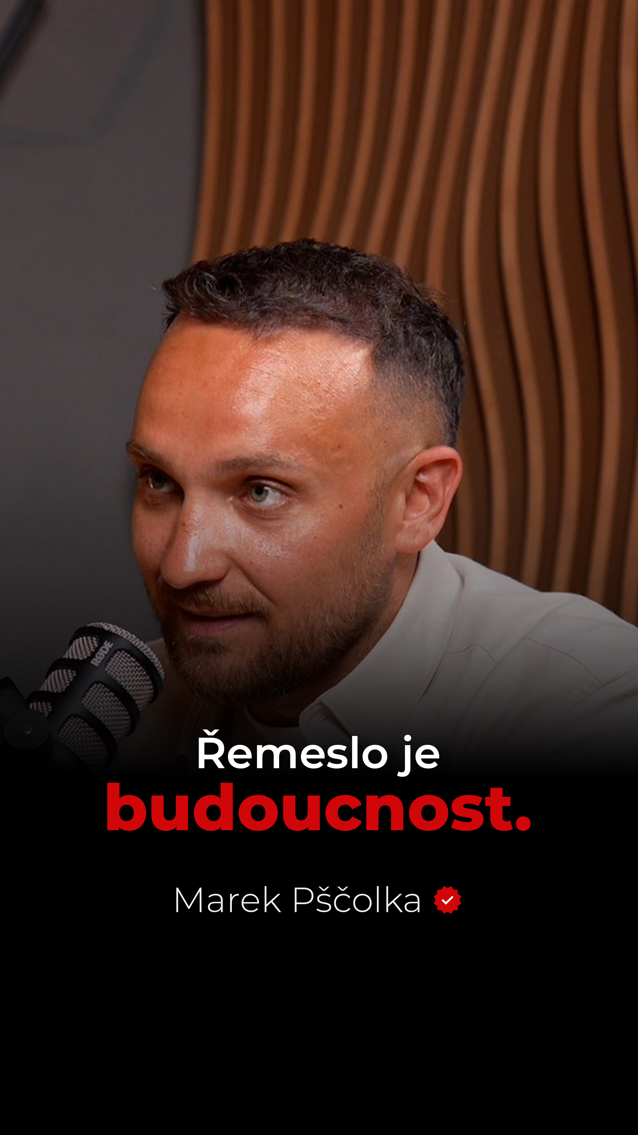 Thumbnail k reelu Mareka Pščolku s textom Řemeslo je budoucnost